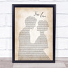 Bing Crosby & Grace Kelly True Love Man Lady Bride Groom Wedding Print
