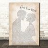 Aaron Neville and Linda Ronstadt Don't Know Much Man Lady Wedding Print