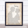 Earth, Wind And Fire September Man Lady Bride Groom Wedding Print