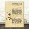 Lady Gaga & Bradley Cooper Shallow Rustic Script Song Lyric Quote Print