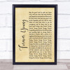 Rod Stewart Forever Young Rustic Script Song Lyric Quote Print