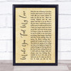 Adele Make You Feel My Love Rustic Script Song Lyric Quote Print