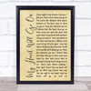 Celine Dion My Heart Will Go On Rustic Script Song Lyric Quote Print