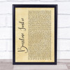 Dizzee Rascal Bassline Junkie Rustic Script Song Lyric Quote Print