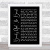 Celine Dione Beauty And The Beast Black Script Song Lyric Quote Print