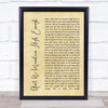 Marvin Gaye Ain't No Mountain High Enough Rustic Script Song Lyric Quote Print