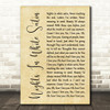 Moody Blues Nights In White Satin Rustic Script Song Lyric Quote Print