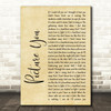 Mumford & Sons Picture You Rustic Script Song Lyric Quote Print