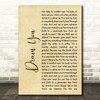 Nirvana Drain You Rustic Script Song Lyric Quote Print