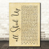 Elvis Presley All Shook Up Rustic Script Song Lyric Quote Print