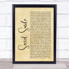 Semisonic Secret Smile Rustic Script Song Lyric Quote Print