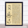 The Beatles One After 909 Rustic Script Song Lyric Quote Print