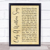 The Beatles Only A Northern Song Rustic Script Song Lyric Quote Print