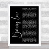 Elvis Presley Burning Love Black Script Song Lyric Quote Print