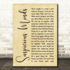 Elvis Presley Suspicious Minds Rustic Script Song Lyric Quote Print