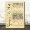 George Michael Spinning The Wheel Rustic Script Song Lyric Quote Print