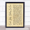 Elvis Presley Can't Help Falling In Love Rustic Script Song Lyric Quote Print