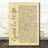 Whitney Houston Greatest Love Of All Rustic Script Song Lyric Quote Print