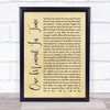 Whitney Houston One Moment In Time Rustic Script Song Lyric Quote Print