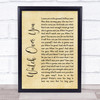 Alter Bridge Watch Over You Rustic Script Song Lyric Quote Print