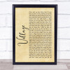 Cam Village Rustic Script Song Lyric Quote Print