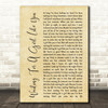 Foreigner Waiting For A Girl Like You Rustic Script Song Lyric Quote Print