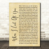 Jane McDonald When I Look At You Rustic Script Song Lyric Quote Print