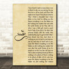 Jen foster She Rustic Script Song Lyric Quote Print