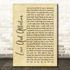 Joan Armatrading Love And Affection Rustic Script Song Lyric Quote Print