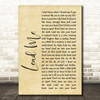 Kip Moore Lead Me Rustic Script Song Lyric Quote Print