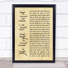 Lord Huron The Night We Met Rustic Script Song Lyric Quote Print