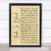 Metallica Fade To Black Rustic Script Song Lyric Quote Print