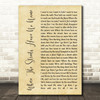 U2 Where The Streets Have No Name Rustic Script Song Lyric Quote Print