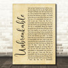 Westlife Unbreakable Rustic Script Song Lyric Quote Print