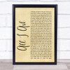 Adele All I Ask Rustic Script Song Lyric Quote Print