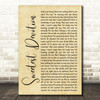 Adele Sweetest Devotion Rustic Script Song Lyric Quote Print