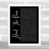 George Michael Heal The Pain Black Script Song Lyric Quote Print