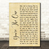 Greta Van Fleet You're The One Rustic Script Song Lyric Quote Print