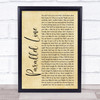 Keith Urban Parallel Line Rustic Script Song Lyric Quote Print