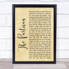 Leonard Cohen The Partisan Rustic Script Song Lyric Quote Print