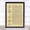 Michelle Featherstone We Are Man And Wife Rustic Script Song Lyric Quote Print