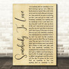 Queen Somebody To Love Rustic Script Song Lyric Quote Print