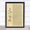 Stone Sour Through Glass Rustic Script Song Lyric Quote Print