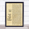 The Beautiful South Perfect 10 Rustic Script Song Lyric Quote Print