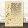 Zac Brown Band My Old Man Rustic Script Song Lyric Quote Print