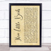 Bob Marley Three Little Birds Rustic Script Song Lyric Quote Print