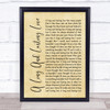 Crystal Gayle A Long And Lasting Love Rustic Script Song Lyric Quote Print