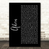 Miguel Adorn Black Script Song Lyric Quote Print