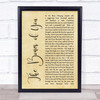Elbow The Bones of You Rustic Script Song Lyric Quote Print