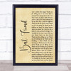 Jason Mraz Best Friend Rustic Script Song Lyric Quote Print